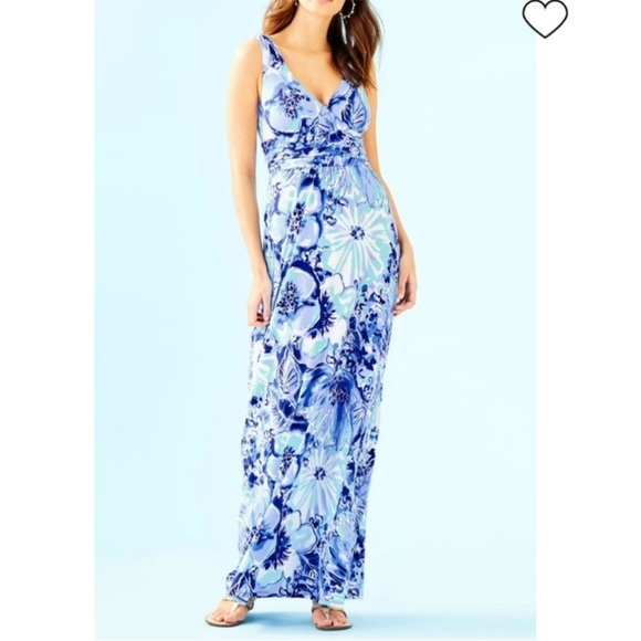 Lilly Pulitzer Dresses & Skirts - Lilly Pulitzer Sloane Maxi Dress in the Coastal Blue Catch N Keep Print